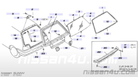 Kentekenverlichtinghouder links Nissan Sunny N13 90811-60M00