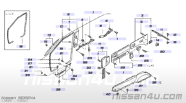 Instapplaat achter Nissan Serena C23 74996-9C001