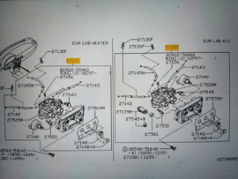 Control unit heating Nissan Micra K11 27515-6F600 Without cables. Used part..