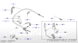 Gaskabel SR20DE Nissan Primera P11/ WP11 18201-9F515