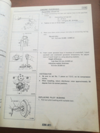 Service manual '' model C22 series. Wide Body. 1st revision'' Nissan Vanette GC22 SM7E-WC22G0 Used part.