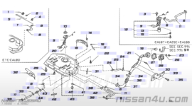 Brandstoftank met brandstofpomp Nissan Bluebird CA20E 17202-D5600 + 17040-D4561