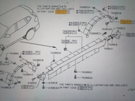 Spatbordverbreder rechtsachter Nissan X-Trail T32 78860-4CE1A (78860-4CE0A) Gebruikt.