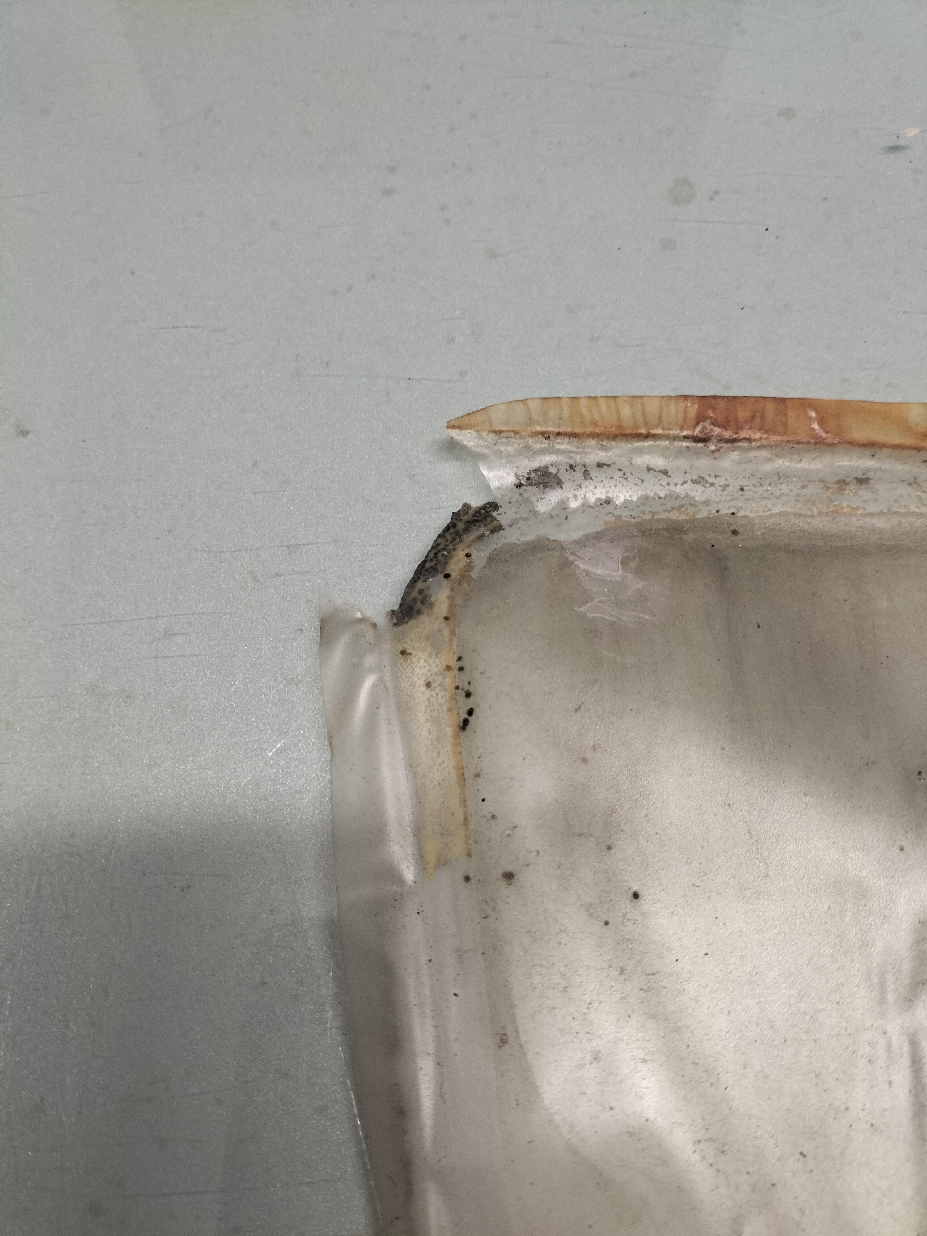 Cover-door seal rear Datsun Cherry E10 82880-M0200 4-doors sedan. Used part, little damage.