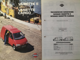 Brochure Nissan Vanette E / Nissan Vanette Cargo C23 1995 20250320