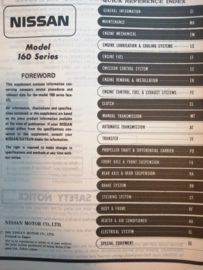 Service manual '' Model 160 series supplement-IV '' Nissan Patrol 160 SM6E-160SG0 Gebruikt.