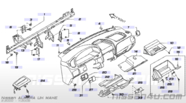 Afdekkap stuurhoogteverstelling Nissan Almera N16 68106-BN905 (68106-5M500)