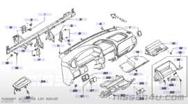 Steun montageframe dashboard Nissan Almera N16 67151-BN000