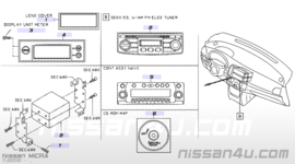 Deck-CD Nissan Micra K12 28185-AX613