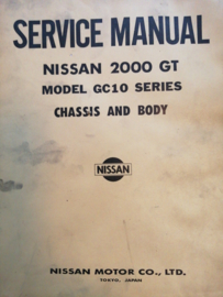 Service Manual '' Model GC10 series chassis and body '' SM0E-GC10G0 Nissan Skyline 2000GT GC10