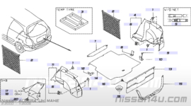 Montageklem bagagenet voorzijde rechts Nissan Almera N16 84928-BM400