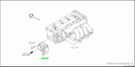 Gasklephuis QR20DE Nissan 16119-8H303 P12/ T30 Gebruikt.