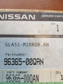 Buitenspiegelglas rechts onderste Nissan Primastar X83 96365-00QAN