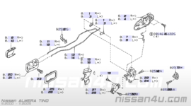 Deurslotstangclip Nissan 80534-4P000 A32/ S14/ V10