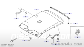 Handgreep Nissan Micra K11. Plafond rechts. 73940-6F602