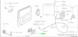 Afdekkap deurgreephendel achterdeur Nissan Terrano2 R20 80682-1F200 Origineel.