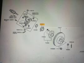 Bearing-rear axle, inner Nissan 350Z Z33 43210-AL505 Original.