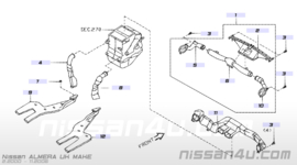 Kachelventilatiebuis Nissan Almera N16 27860-BN001