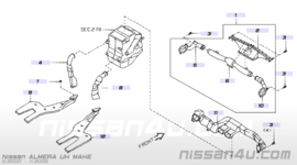 Nozzle-defrostor Nissan Almera N16 278A0-BN005