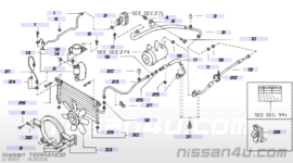 Aircoleiding hoge-druk Nissan Terrano2 R20 92440-7F010