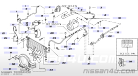 Pipe-front cooler, high Nissan Terrano2 R20 92440-7F010
