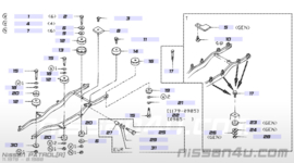 Sheet-body mounting Nissan Patrol 160 95528-C8110