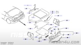 Kofferbakmat Nissan 100NX B13 84904-61Y10 (k)