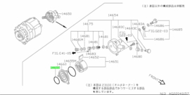 Seal, oil alternator CD17/ CD20/ RD28 Nissan 14658-54A00 B12/ C32/ N13/ N14/ N15/ P10/ W10/ Y10 Original.