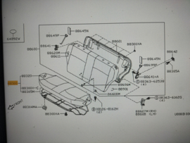 Cushion rear seat Nissan Micra K11 88300-6F800 Used part.