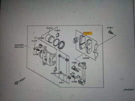 Pad kit-disc brake, front Nissan Pixo UA0 41060-4A00B Original.