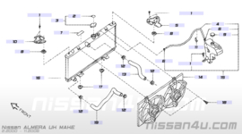 Bovenste koelwaterslang radiateur Nissan Almera N16 21501-BM500