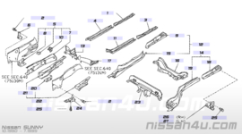 Sleephaak rechtsvoor Nissan 51142-50C00 N14/ N15