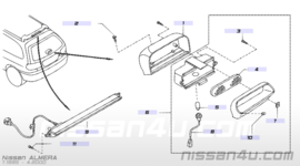 Afdekkap derde remlicht Nissan Almera N15 26598-0N000