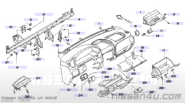 Dummy dashboardschakelaar Nissan Almera 68960-90J00 F24/ K11 / N16/ P10/ P11/ P12/ R20/ V10/ WP11