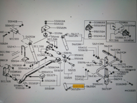 Onderste bus schokdemper achteras Nissan Cabstar F24 56119-MD00B (7485129133) Origineel.