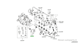 Tube assy-injection, no 5 K9K Nissan 16684-00QAE E11/ J10/ JJ10 Used part.