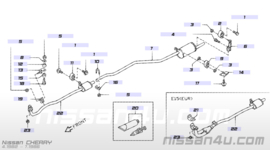 Voordemper E10S Nissan Cherry N12 20010-09M00 (0311 / 283-691 / 31-368-03 / DN5289) Nieuw.