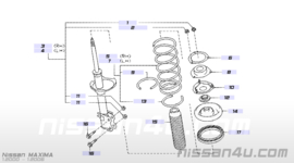 Schokdempermoer Nissan 54588-2Y000 CA33/ T30 Origineel.