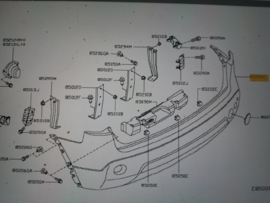 Achterbumper Nissan Qashqai+2 JJ10 85022-EY10H