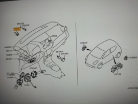 Remlichtschakelaar Nissan Pixo UA0 25320-4A00A Origineel.