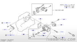 Gasket-throttle chamber Nissan 16175-D4200 B12/ N13 Original.