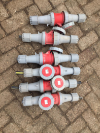Krachtstroomstekker 380V 63A + 125A man + vrouw Sirox