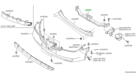Bumperframe Nissan Primera P12 62290-AU330 Gebruikt.