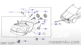 Koplamp rechts Nissan Almera Tino V10 26010-BU800 Origineel