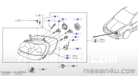 Actuator head lamp Nissan Almera Tino V10 26056-BU105 (7700420737) Used part..