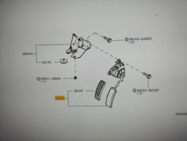 Lever complete-accelerator with drum Nissan Atleon TK3 18002-LA30A Original.