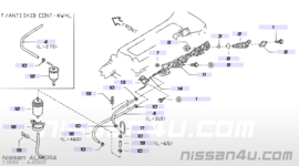 Afdichtring injector GA14DE/ GA16DE Nissan 16618-73C10 (kleinste) Origineel.