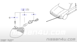 Knipperlicht linksvoor Nissan Sunny N14 B6135-63C00 Nieuw