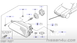 Koplamp links Nissan Sunny N14 B6060-63C00