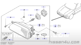 Koplamp links Nissan Sunny N14 B6060-63C10